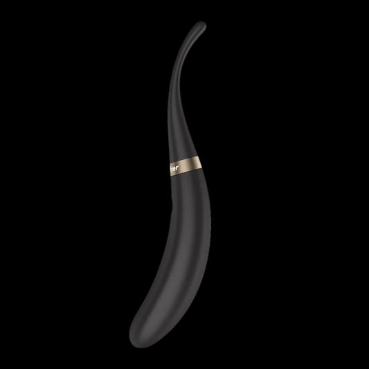 Satisfyer Tip Tease - Black - Black Vibrator with Twirling Tip