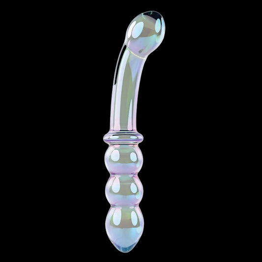 Gender X LUSTROUS GALAXY WAND - Blue/Violet Glass Double Ended Massager