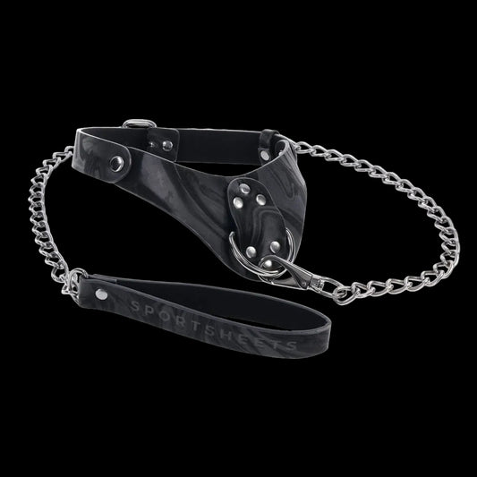 SPORTSHEETS Velvet Noir Collar & Leash