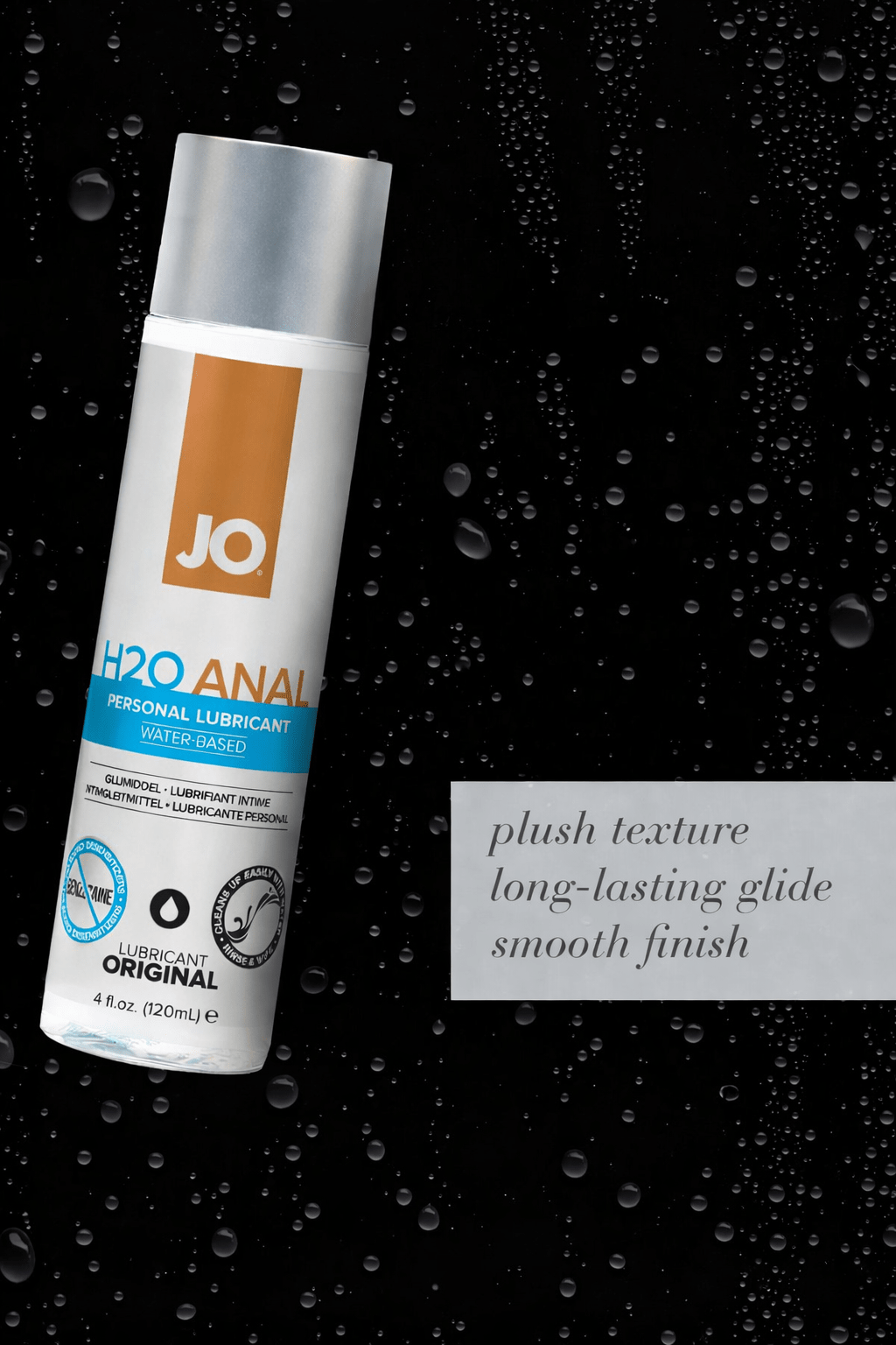 JO H2O Anal Lube - 120 mL - Dusk and Desireaqua
