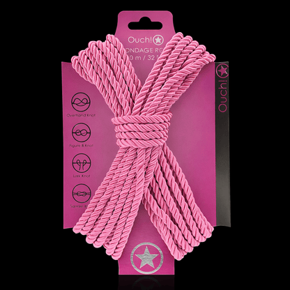 OUCH! Bondage Rope - 10 M - Pink - Dusk and Desire