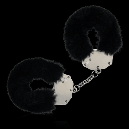 OUCH! Heavy - Duty Fluffy Cuffs - Black - Dusk and Desire