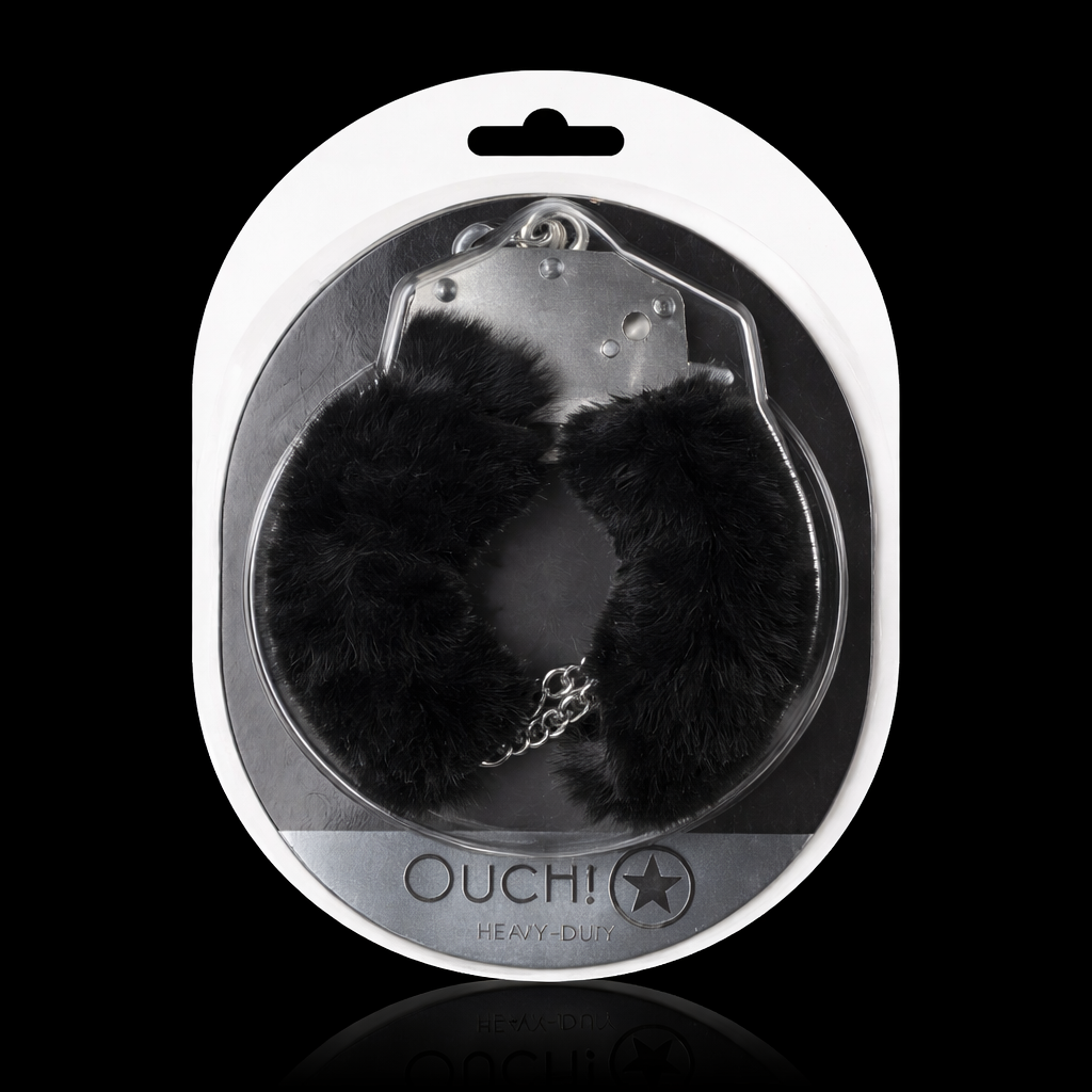 OUCH! Heavy-Duty Fluffy Cuffs - Black