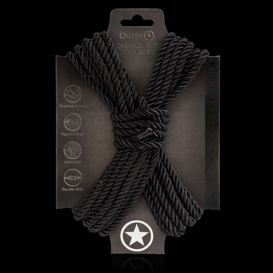 OUCH! Bondage Rope - 10 M - Black